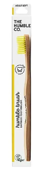 image of Humble Brush Adult Soft Yellow Toothbrush