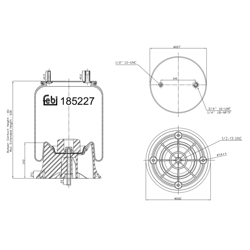 Image of FEBI BILSTEIN 185227 Boot, air suspension Rear Axle Boot,air suspension (324)