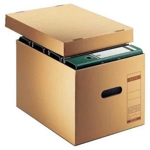 Image of Leitz Premium Archiving and Transportation Box, 4 x 80mm - Brown -