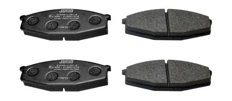 Image of JURID 572361J Brake pad set not prepared for wear warning indicator, without accessories Brake Pad Set,disc brake (402)