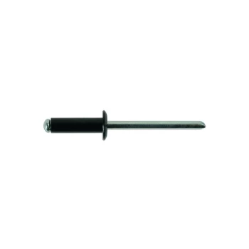 Image of Standard Flange Black Rivets - 4mm x 10mm - Pack of 100 - 32887 - Connect