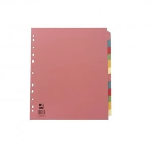 Image of Q-Connect Extra Wide A4 Subject Divider 12 Part KF76983