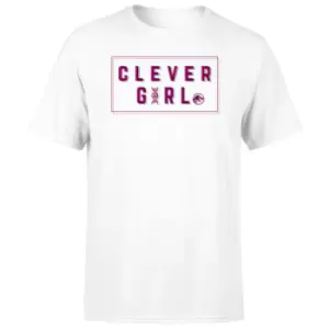 Image of Jurassic Park Clever Girl Mens T-Shirt - White - 5XL