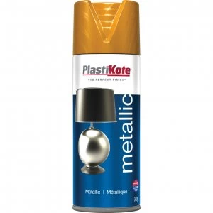 image of Plastikote Metallic Aerosol Spray Paint Copper 400ml