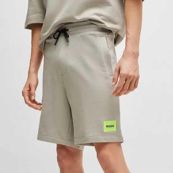 Image of HUGO Diz222 Cotton Shorts - XXL Grey Shorts male 50466196-055 XXL