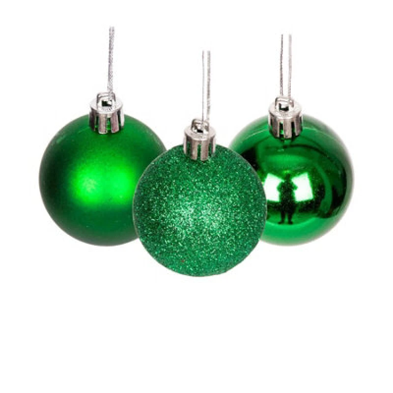 Image of Shatchi 50mm/18Pcs Christmas Baubles Shatterproof Dark Green, Christmas Tree Decorations