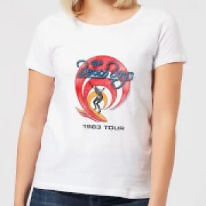 Image of The Beach Boys Surfer 83 Womens T-Shirt - White - 3XL
