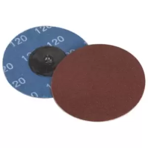 image of Sealey PTCQC75120 Quick-Change Sanding Disc Ø75mm 120Grit Pack of 10