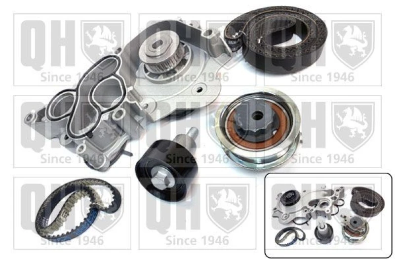 Image of QUINTON HAZELL Water pump and timing belt kit QUINTON HAZELL QBPK8813