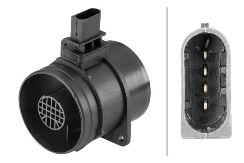 Image of HELLA Mass air flow sensor HELLA 8ET 358 095-301