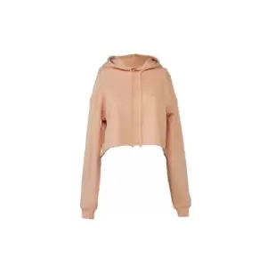 Bella + Canvas Ladies Cropped Hoodie (S) (Peach)