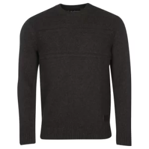 Image of Barbour Mens Gallot Knitted Crew Charcoal Marl Medium