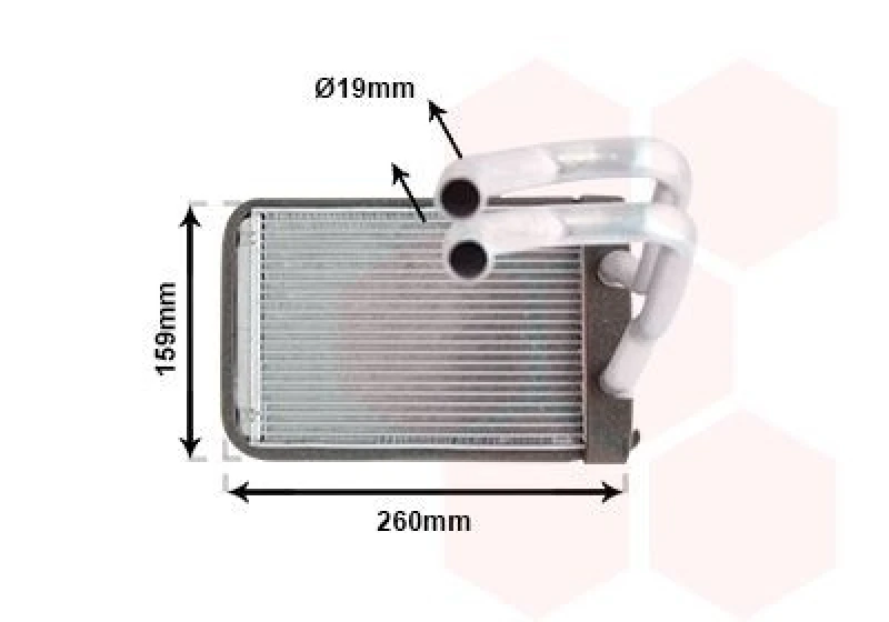 Image of VAN WEZEL Heater matrix VAN WEZEL 82006122