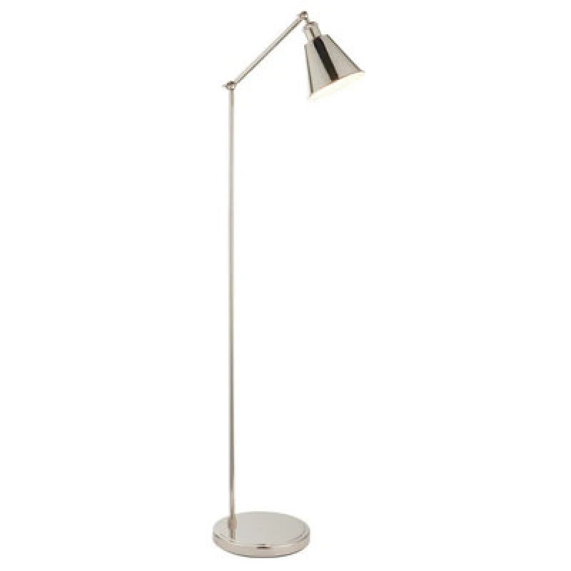 Image of Luminosa Lighting Luminosa Hal Task Floor Lamp Bright Nickel Plate, 1X E27
