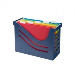 Image of Jalema Resolution Blue File Box And 5 A4 Suspension Files