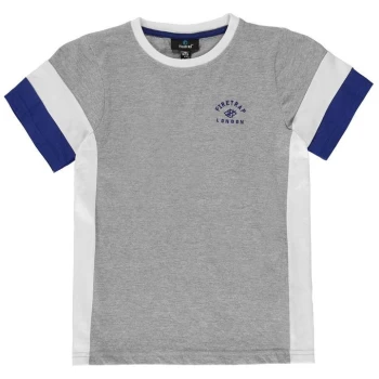 Image of Firetrap Short Sleeve T Shirt Junior Boys - Panel Grey
