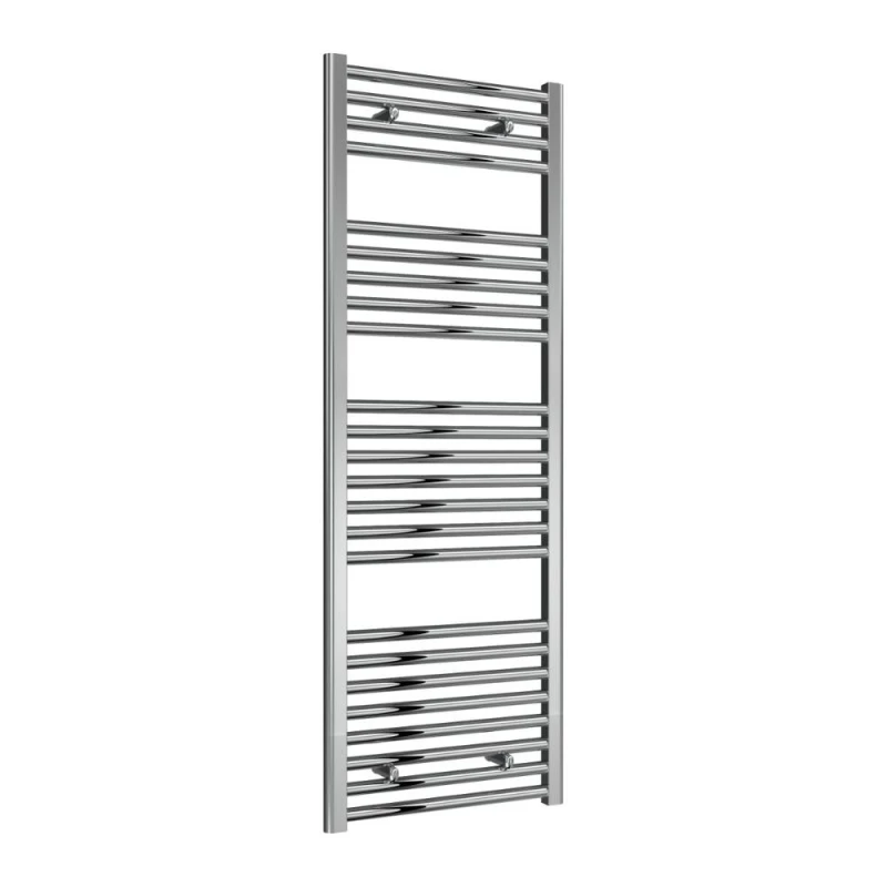 Image of Bathroom Kingdom Diva Chrome Straight Heated Towel Rail 1400x500 in Silver Silver Unisex