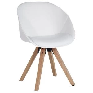 Image of Teknik Pyramid 2 Pack Padded Tub Chairs - White