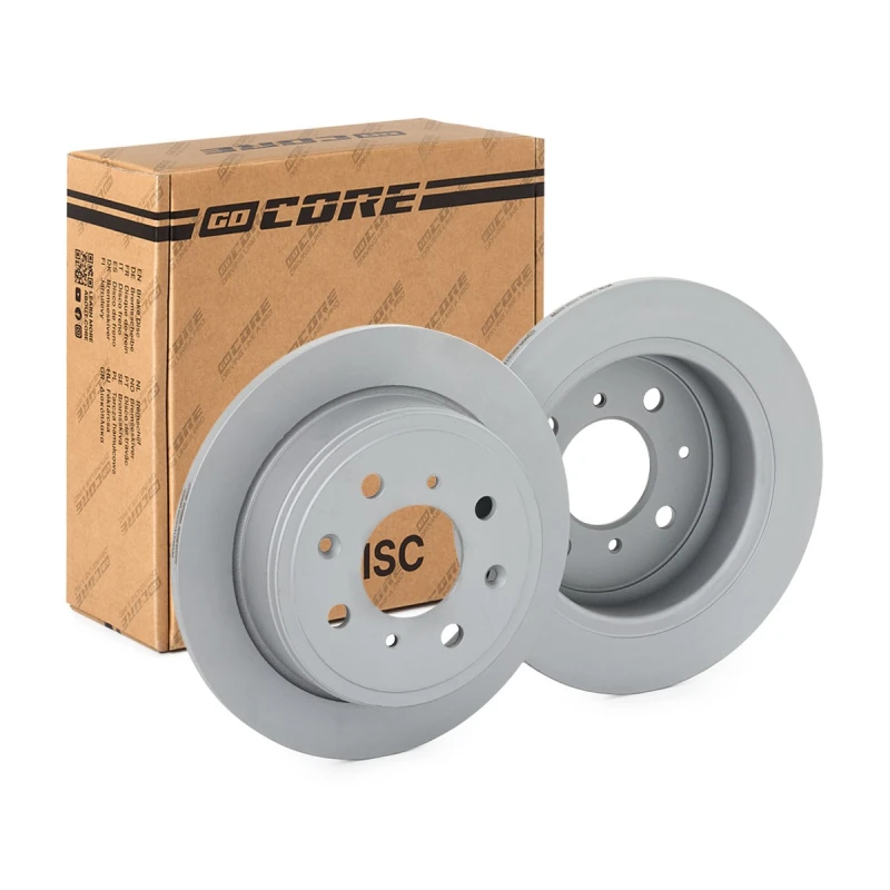 Image of goCORE GCH20055 Brake disc Rear Axle, Solid, Cast Iron, Coated, without bolts/screws Cast Iron Brake Disc (82)