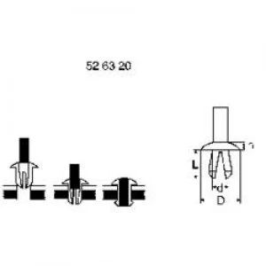 Image of Expanding rivet Hole 3.2mm Plastic Ecru PB Fastener
