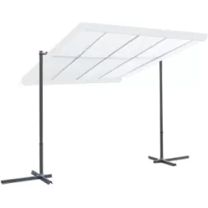 Image of Gazebo with Tiltable Sliding Roof 350x253x196cm Cream vidaXL - Cream