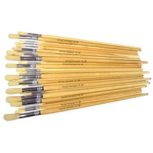 Image of Major Brushes Hog Long Round Pack 60 /10 x sizes 4, 6, 8, 10, 14, 18