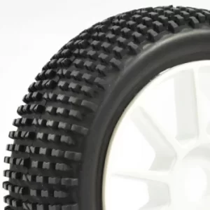 Image of Fastrax 1/8Th Premounted Buggy Tyres 'H Tread/10 Spoke"