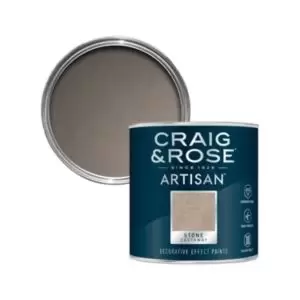Image of Craig & Rose Artisan Castaway Stone Textured Effect Matt Topcoat Special Effect Paint, 250Ml
