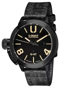 Image of U-Boat 9160 CLASSICO U-47 47MM AB1 Black Dial Black Watch