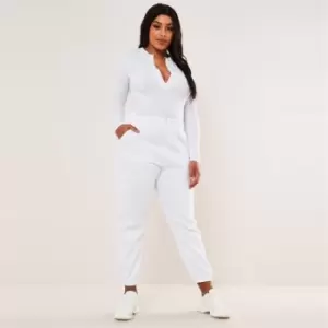 Missguided Plus Size Joggers - White