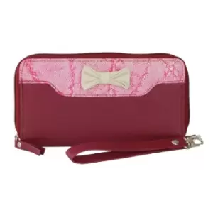 Image of Eastern Counties Leather Womens/Ladies Adana Purse With Bow Detail (One Size) (Raspberry/Pink)