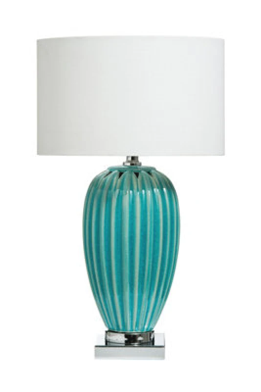 Image of Orsina Apus Ceramic Table Lamp In Turquoise