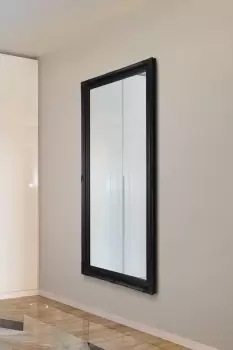 Image of 'Hamilton' Black Shabby Chic Design Large Full Length Wall/Leaner Mirror 167cm x 76cm