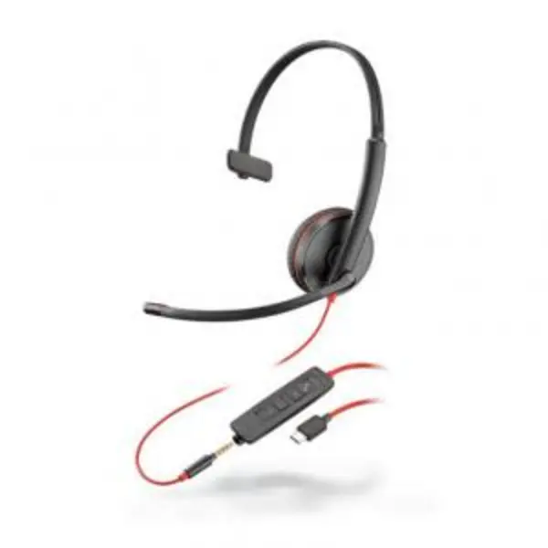 Image of HP POLY Blackwire C3215 Monaural Headset +Carry Case (Bulk) 80S05A6