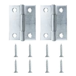 Image of Lightweight Zinc Effect Metal Butt Hinge Pack of 2