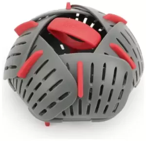 Image of Joseph Joseph Duo Folding Steamer Basket - Grey and Red
