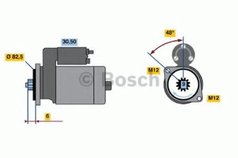 Image of Starter motor Bosch 0 986 020 370