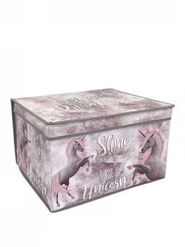 image of Unicorn Jumbo Storage Chest, Pink