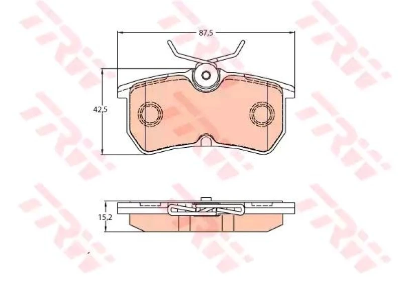 Image of Brake pad set TRW GDB2140