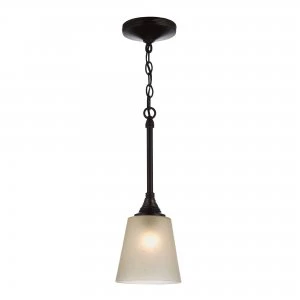 Image of 1 Light Dome Ceiling Mini Pendant Bronze, Weathered brass, E27