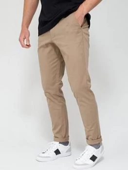 Image of Jack & Jones Dave Slim Fit Chinos - Beige, Size 28, Inside Leg Regular, Men
