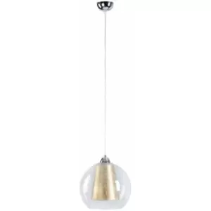 image of Keter Kula Dome Pendant Ceiling Light Gold, 30cm, 1x E27