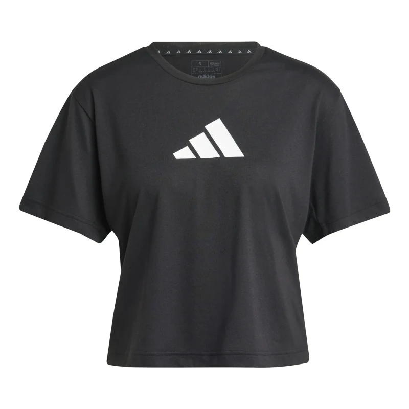 Image of Womens logo jersey adidas Essentials Big Performance Noir Female M