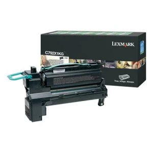 image of Lexmark C792X1KG Black Laser Toner Ink Cartridge