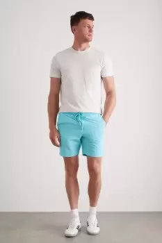 Image of Mens Aqua Plain Crinkle Swim Short
