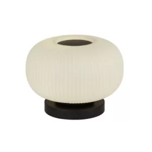 Image of 1 Light Table Lamp With Frosted Ribbed Glass