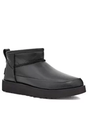 image of UGG Ugg Classic Sugar Sustainable Ultra Mini Ankle Boot, Black, Size 4, Women