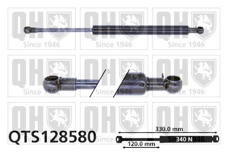 Image of QUINTON HAZELL Tailgate strut QUINTON HAZELL QTS128580