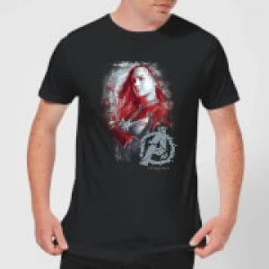 Image of Avengers Endgame Captain Marvel Brushed Mens T-Shirt - Black