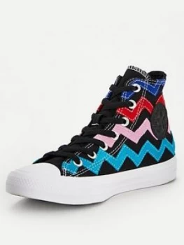 Image of Converse Chuck Taylor All Star Voltage Hi-Tops - Black/Multi , Black/Multi, Size 6, Women